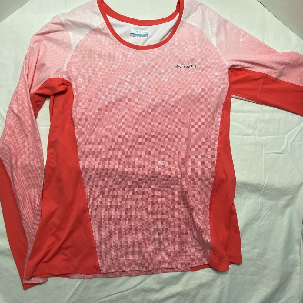 Columbia Sportswear Company Long Sleeve Athletic Shirt Large Pink